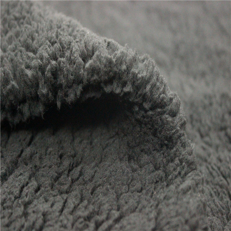 Super Soft Sherpa Fur Fabric Polar Fleece Bonded With Sherpa For Garment